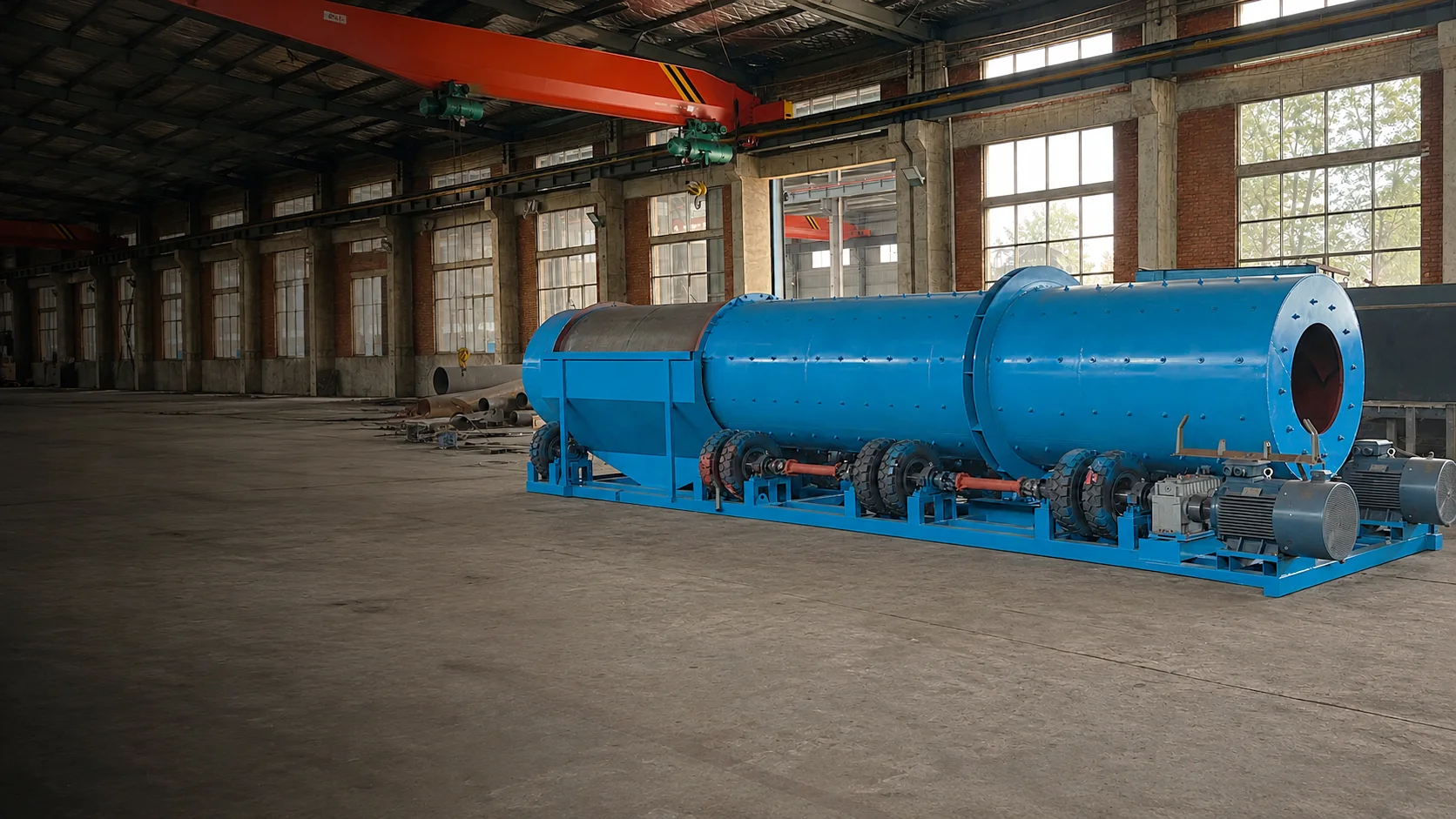 Gold trommel washing and screening equipment in the workshop